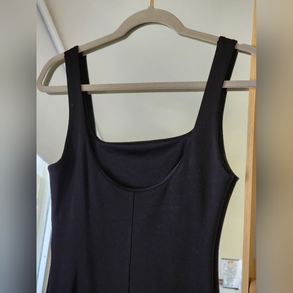 Zara Black Bodycon Dress with Gold Buttons - Picture 4 of 4